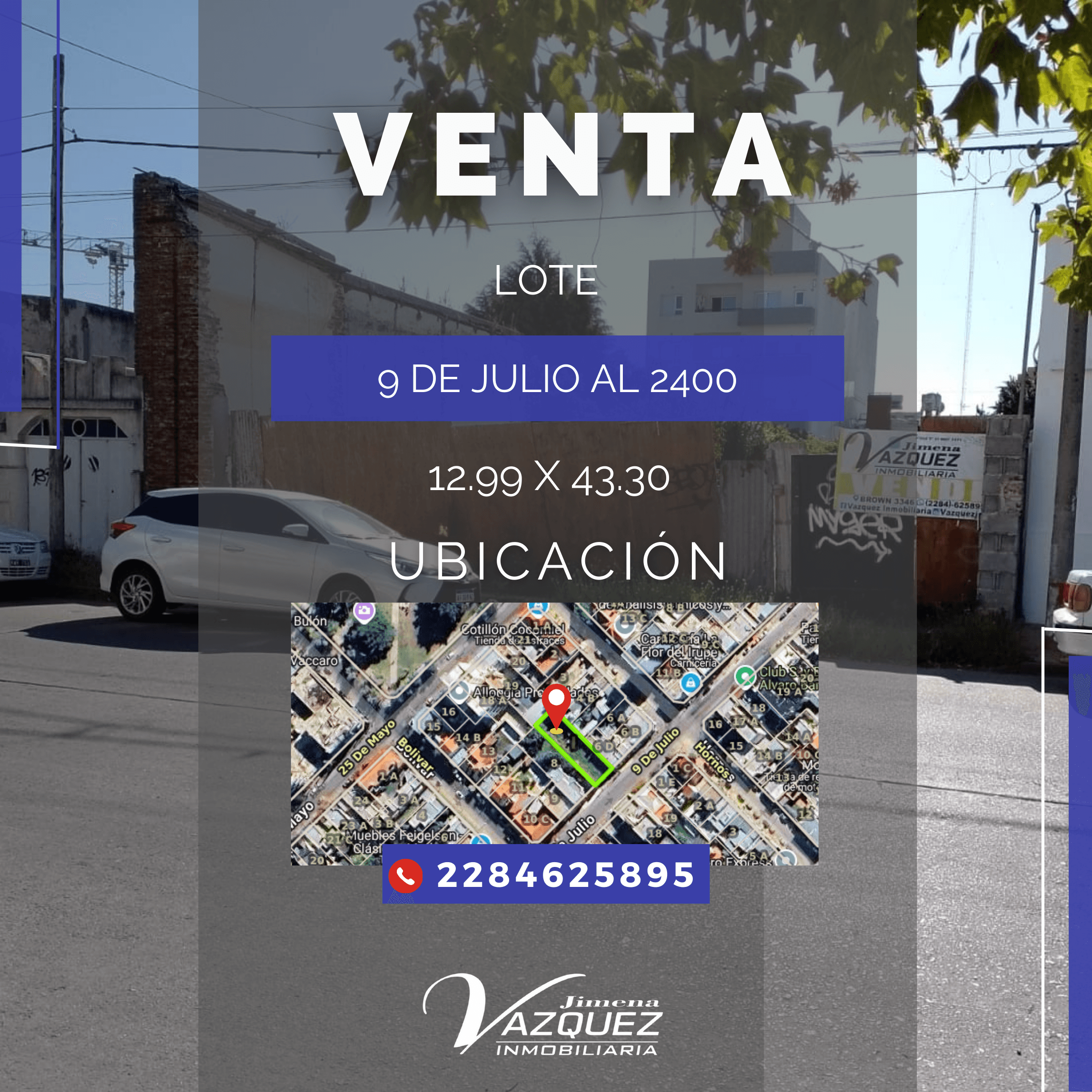 🌳 VENTA | Lote ubicado en 9 de Julio al 2400