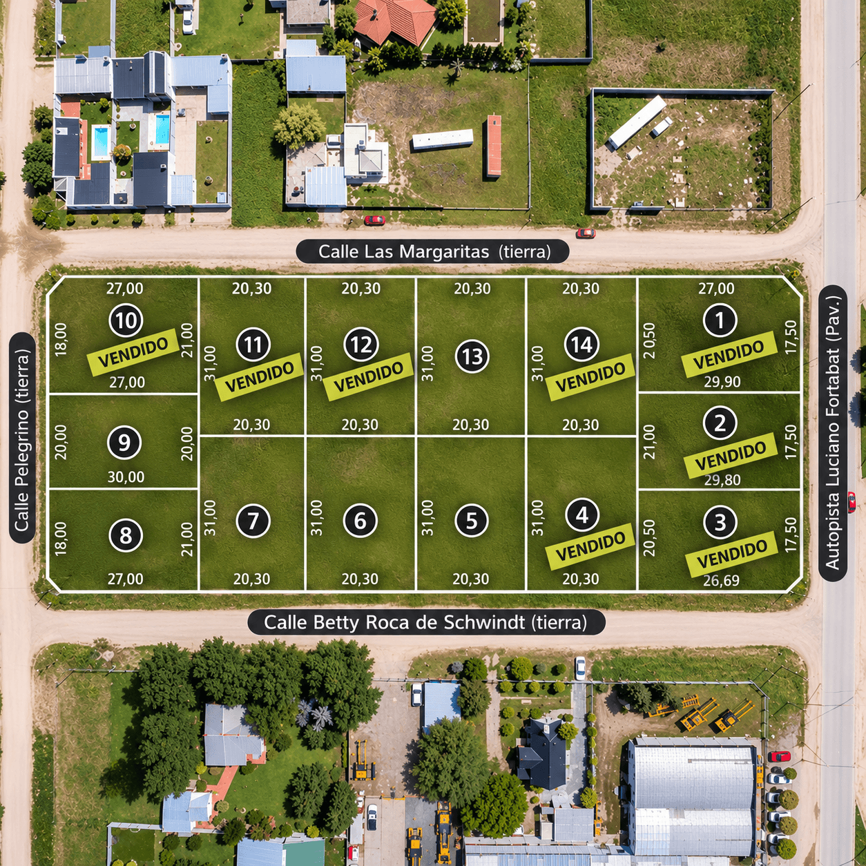 🌿 LOTES EN VENTA | 📍 Autopista Fortabat entre Las Margaritas y Betty Roca de Schwindt – Olavarría - 2