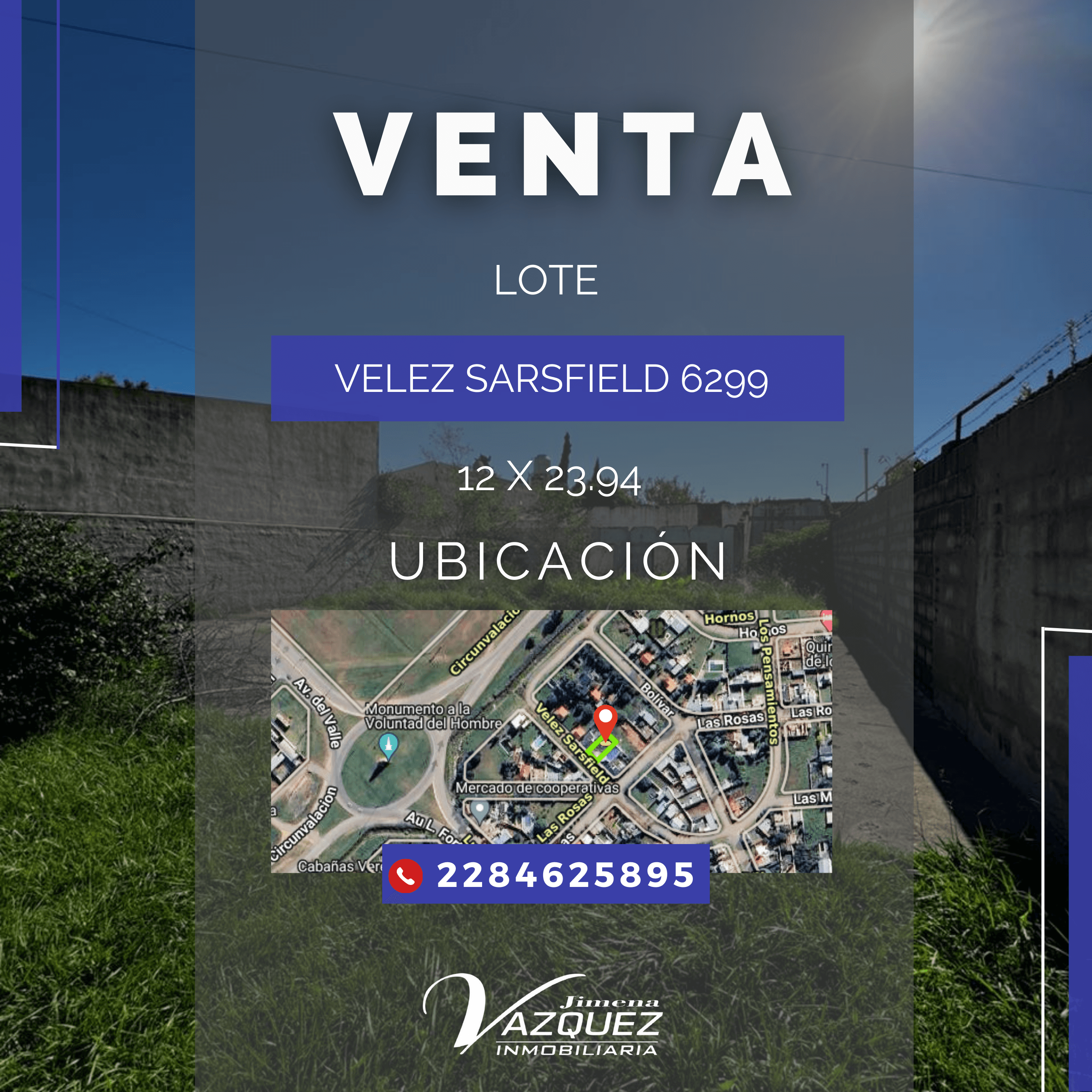 🌳 ¡LOTE DISPONIBLE!   📍 Ubicado en Velez Sarsfield 6299