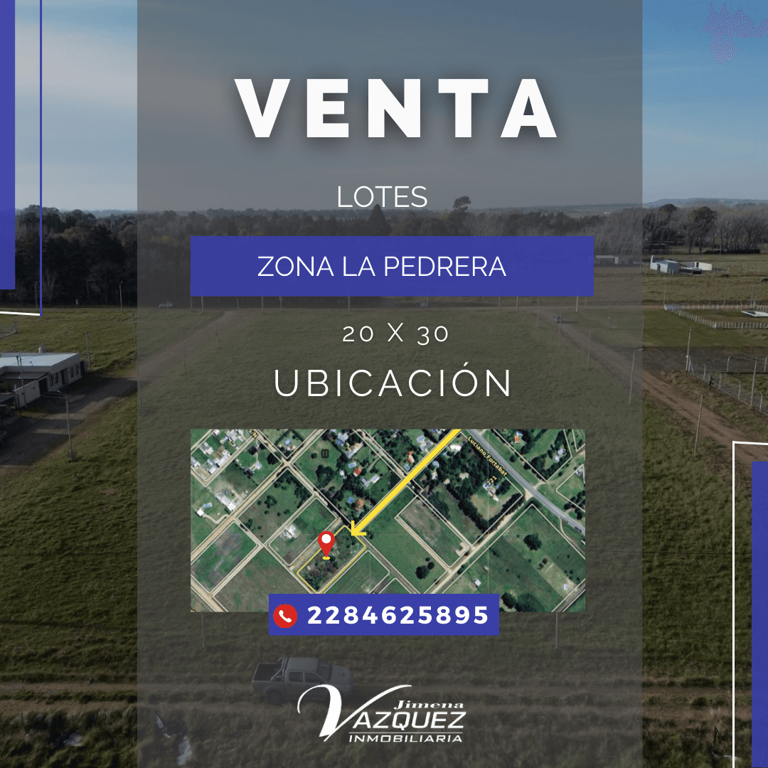 🌳 VENTA | Lotes ubicados 📍Zona La Pedrera