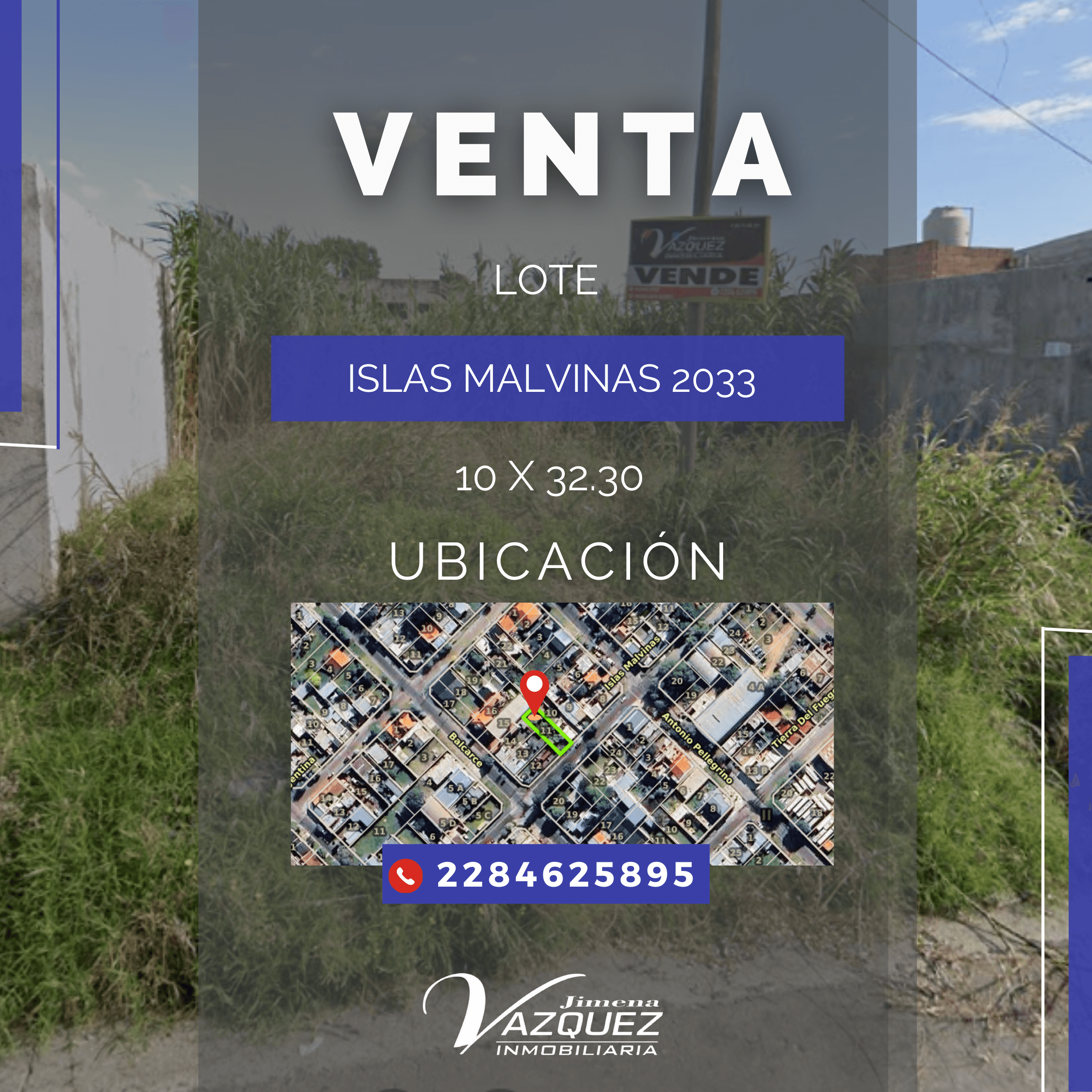 🌳 ¡LOTE DISPONIBLE!   📍Ubicado en Islas Malvinas 2033