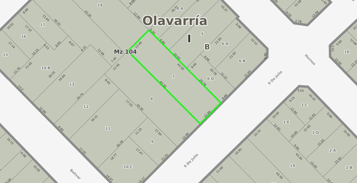 🌳 VENTA | Lote ubicado en 9 de Julio al 2400 - 2